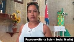 La Dama de Blanco Yaimara Vargas, de Banes, Holguín, una de las activistas del movimiento opositor femenino detenidas este domingo, 5 de mayo de 2024.
