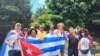 Exiliados recorrieron el Camino de Santiago Apóstol por la liberación de los presos políticos en la isla. (Foto: Cortesía de Avana de la Torre)
