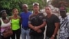 De izq. a der. Danaisy Muñoz, Eralidis Frómeta, Manuel Cuesta, Lázaro Yuri Valle, Yoel Alberto Romero e Iyolexis Despaigne. Foto Cortesía Yuri Valle.