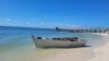 Balsa en la que se trasladaron migrantes cubanos.