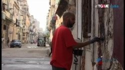 Artista independiente se niega a borrar su arte de las paredes de La Habana Artista independiente se niega a borrar su arte de las paredes de La Habana
