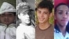 Jonathan Torres, Emiyoslan Román, Brandon David y Rowland Jesús Castillo, menores cubanos encarcelados.