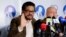 Iván Márquez (I) anuncia que las FARC será partido político desde el 1 de septiembre.