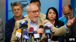 El secretario ejecutivo de la opositora Mesa de la Unidad Democrática (MUD), Ramón Guillermo Aveledo