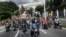 Simpatizantes del gobierno en las calles de Caracas.