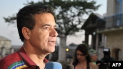 El expreso político cubano Librado Linares, en marzo de 2011, antes de un encuentro con el expresidente de EEUU Jimmy Carter. (Adalberto Roque/ AFP/Archivo)